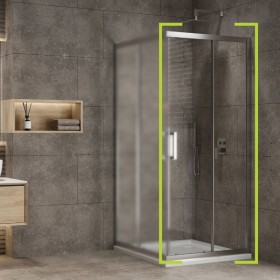 Lato Porta Box Doccia Angolare Nicchia Dafne Cristallo 6 mm 110 cm trasparente