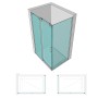Lato fisso per Box Doccia Gemma Cristallo 8 millimetri Profilo Chrome Lucido