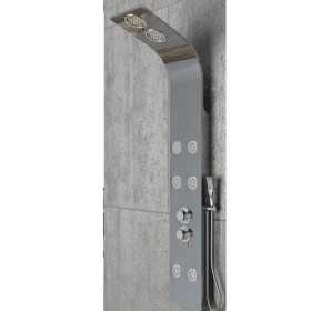 Colonna Doccia 013 Acciaio Inox 3 Funzioni 6 Bocchette Idro Lombari L22xP44xH165