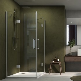 Cabina doccia Angolare Giglio 2 Ante Cristallo 8 mm Trasparente 80x100x195h