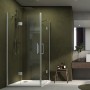 Cabina doccia Angolare Giglio 2 Ante Cristallo 8 mm Trasparente 80x80x195h