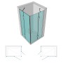 Cabina doccia Angolare Giglio 2 Ante Cristallo 8 mm Trasparente 80x80x195h