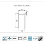Cabina doccia Angolare Giglio 2 Ante Cristallo 8 mm Trasparente 80x80x195h