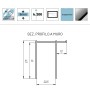Parete Doccia Walk In Basculante Lorna L112F Cristallo 8 Millimetri 147-149 cm