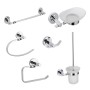 Set 6 Pezzi Accessori da Bagno Narciso 001 Ottone Cromato