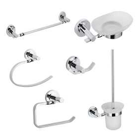 Set 6 Pezzi Accessori da Bagno Narciso 001 Ottone Cromato