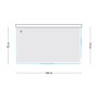 Ogomondo Box Cabina Doccia Corner 3 Lati Cristallo Temprato Trasparente 70x120x70 + Piatto Doccia Acrilico