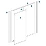 Ogomondo Cabina Doccia Slide 3 Lati Trasparente 100x80x80 + Piatto Doccia Acrilico 