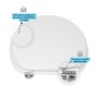 Sedile Wc Copri Water Tavoletta Vaso Universale Bianco MDF Legno Pesante Cerniere Metallo Bagno