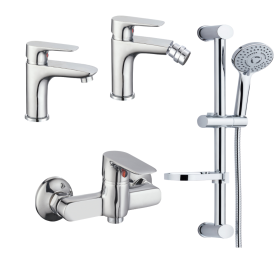 Serie Con Miscelatore Doccia da Bagno Completo di Saliscendi