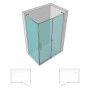 Cabina Angolare Anta Battente Sinistra Genziana Cristallo Trasparente 8 mm