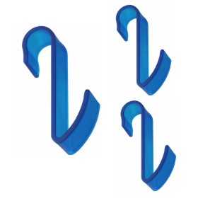 Pika Shop 3 PZ Appendino per Termoarredo Tubo orizzontale Modello Hook Azzurro