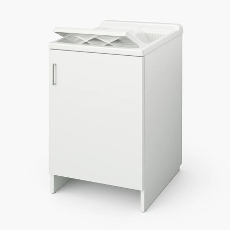 Lavatoio Nobilitato Vasca Resina Asse Lavaggio 45x50x85 cm Anta Singola 7006AK