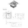 Lavatoio Nobilitato Vasca Resina Asse Lavaggio 45x50x85 cm Anta Singola 7006AK