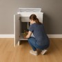 Lavatoio Nobilitato Vasca Resina Asse Lavaggio 45x50x85 cm Doppia Anta 7002AK