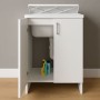 Lavatoio Nobilitato Vasca Resina Asse Lavaggio 45x50x85 cm Doppia Anta 7002AK