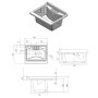 Lavatoio Nobilitato Vasca Resina Asse Lavaggio 45x50x85 cm Doppia Anta 7002AK