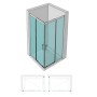 Lato Porta Box Doccia Angolare Nicchia Dafne Cristallo 6 mm 120 cm Stampato