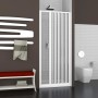 Parete Doccia Soffietto Bianca Maniglia Katia-AL Reversibile Altezza cm 185 PVC