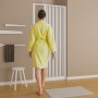 Parete Doccia Soffietto Bianca Maniglia Katia-AL Reversibile Altezza cm 185 PVC