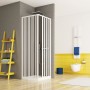 Box Doccia Angolo Soffietto Bianco Carmen AC Altezza cm 185 PVC e Maniglia