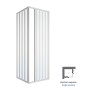 Box Doccia Angolo Soffietto Bianco Carmen AC Altezza cm 185 PVC e Maniglia