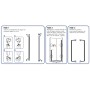 Box Doccia Angolo Soffietto Bianco Carmen AC Altezza cm 185 PVC e Maniglia