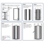 Box Doccia Angolo Soffietto Bianco Carmen AC Altezza cm 185 PVC e Maniglia