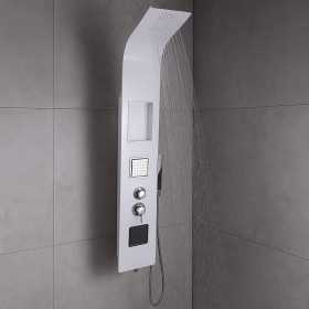 Colonna Doccia 017 Alluminio 3 Funzioni 2 Bocchette Idro Lombari White