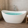 Vasca Da Bagno Freestanding Ovale in Acrilico colore Bianco Lucido