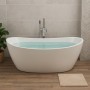 Vasca Da Bagno Freestanding Ovale in Acrilico colore Bianco Lucido