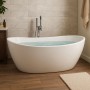 Vasca Da Bagno Freestanding Ovale in Acrilico colore Bianco Lucido