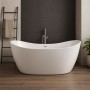 Vasca Da Bagno Freestanding Ovale in Acrilico colore Bianco Lucido
