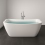 Vasca Da Bagno Freestanding Rettangolare Acrilico Bianco Lucido 180 x 83 x 72cm
