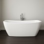 Vasca Da Bagno Freestanding Rettangolare Acrilico Bianco Lucido 180 x 83 x 72cm