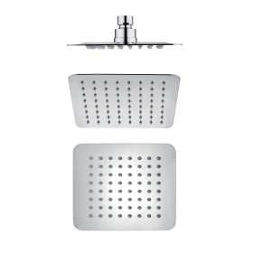 Soffione Doccia Quadrato Acciaio Inox 2 Mm Spessore Effetto Pioggia Varie Misure Bagno