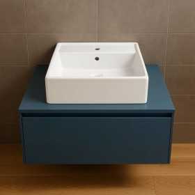Lavabo d'appoggio ceramica bianco Lavandino Lavello Arredo Bagno 2 Misure