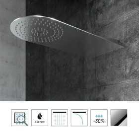Soffione Doccia a Parete Acciaio Inox Punta Tonda 