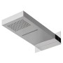 Soffione Doccia a Parete Acciaio Inox Punta Quadrata Con Cascata