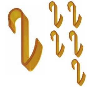 Pika Shop 6 PZ Appendino per Termoarredo Tubo orizzontale Modello Hook Giallo