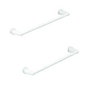 Pika Shop 2 pz Portasalviette per Termoarredo Modello Aga Bianco 40 cm