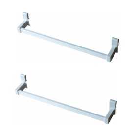 Pika Shop 2 pz Portasalviette per Radiatori Modello Clip Bianco 42cm