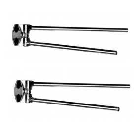 Pika Shop 2 PZ Portasalviette per Termoarredo Modello Flex Cromato 35cm