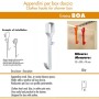 Pika Shop 6 PZ Appendino per Box Doccia Modello Boa Nero
