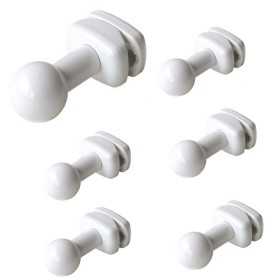 Pika Shop Appendini per Termoarredo Modello Liu' Sfera Bianco 6 Pezzi