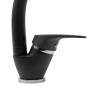 Set 2 pezzi Miscelatore Ottone Nero Lavello Cucina Oslo Erogazione Orientabile