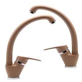 Set 2 pezzi Miscelatore Ottone Avena4 Lavello Cucina Oslo Erogazione Orientabile