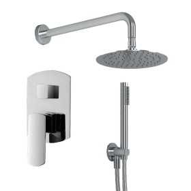 OGOMONDO Kit Doccia Tondo 1 Completo di Soffione Doccetta e Miscelatore con Deviatore 005