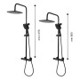 Colonna Doccia Attrezzata Slot Black Termostatica 2 Funzioni Doccetta Quadro