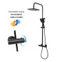 Colonna Doccia Attrezzata Slot Black Termostatica 2 Funzioni Doccetta Quadro